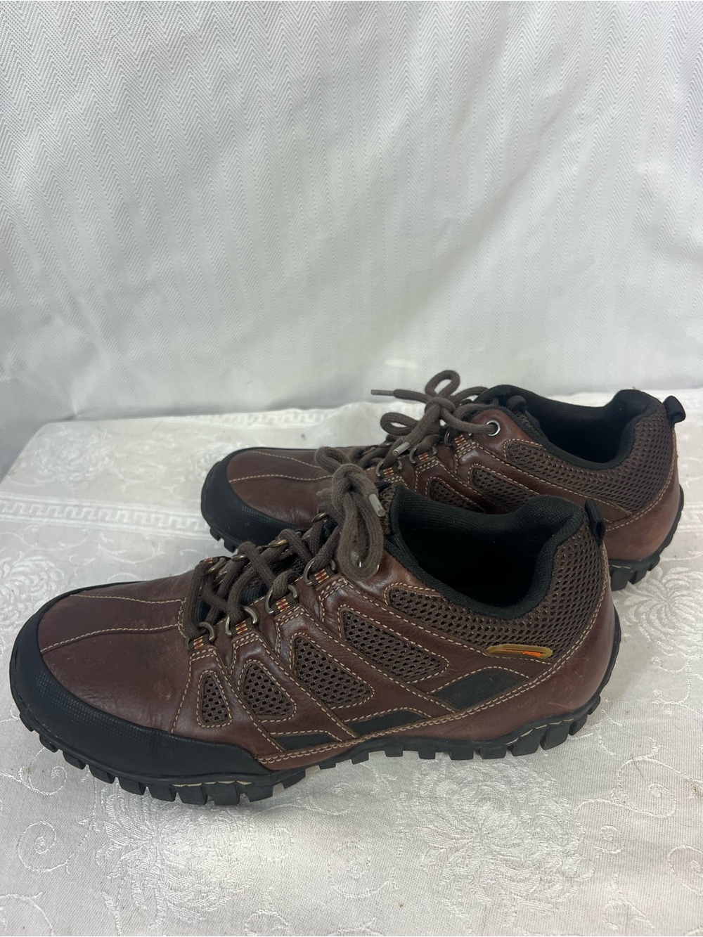 Rockport Rock Cove Walking Shoes Brown Leather Low Cut Cushioned Footbed 8W๐ - Picture 5 of 8